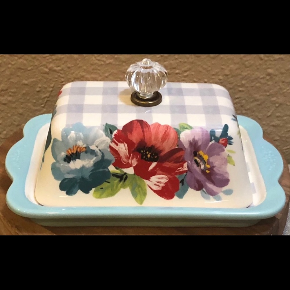 Pioneer Women Sweet Romance Butter Dish